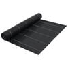 vidaXL Мрежа за мулчиране, матово черна, 2x25 м, PP