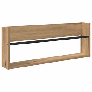 vidaXL Етажерка за списания Дъб 80 x 12 x 30 см Инженерна дървесина