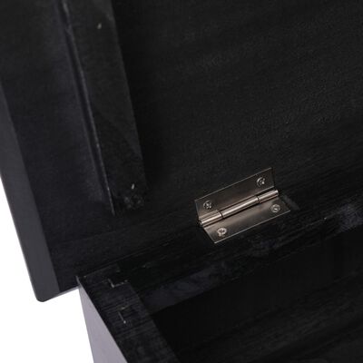 vidaXL Шкаф за обувки, черен, 50x28x58 см, дърво от пауловния