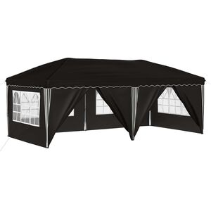 vidaXL Поп-ъп парти палатка 575 x 288 x 245 см Черно