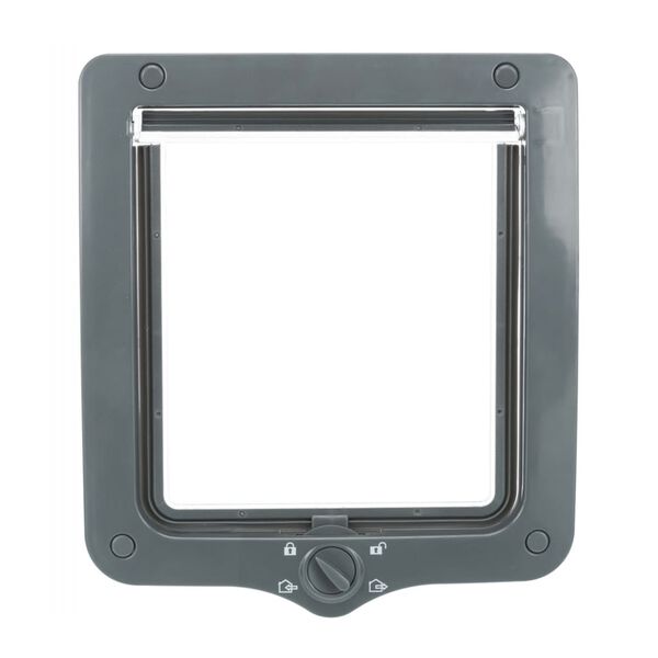 TRIXIE Котешка врата, 4-посочна, XXL, с тунел, сива