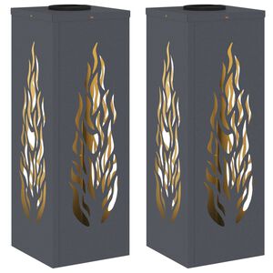vidaXL Соларна LED светлина за пътека 2 бр. Топло бяло 18 x 18 x 50 см