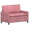 vidaXL Диван Розово 126 x 81 x 87,5 см Кадифе
