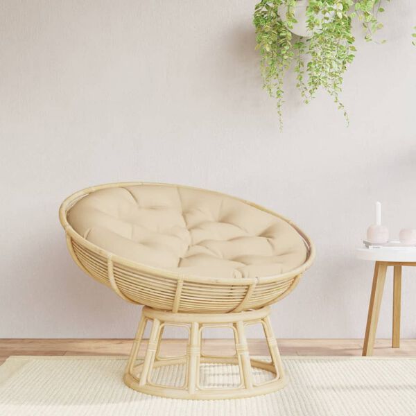 vidaXL Кръгла възглавница бежова &Oslash; 100 x11 см Оксфорд плат