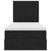vidaXL Легло с място за съхранение и матрак Черно 90 x 200 cm Кадифе