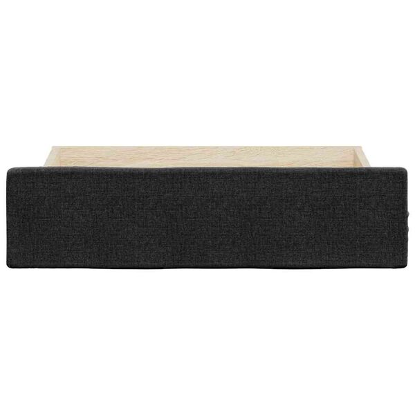 vidaXL Чекмеджета за легло, 2 бр, черни, инженерно дърво и плат