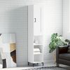 vidaXL Висок шкаф, бял, 34,5x34x180 см, инженерно дърво