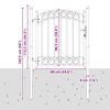 vidaXL Оградна порта Emmen с арковиден връх, стомана, 100x98,5 см, черна