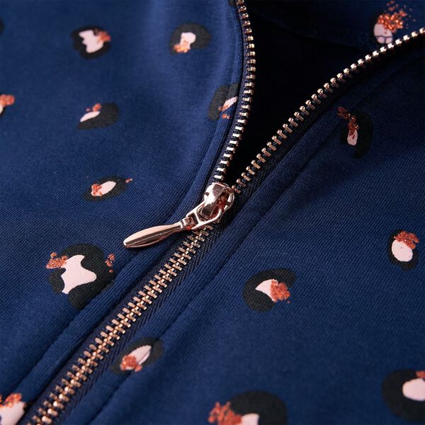 Детски суитшърт с качулка, нейви син, 104