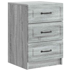 vidaXL Нощен шкаф Сива сонома 43 x 41 x 63,5 см Инженерна дървесина
