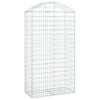 vidaXL Дъговидна габионна кошница 100x50x180/200 см поцинковано желязо
