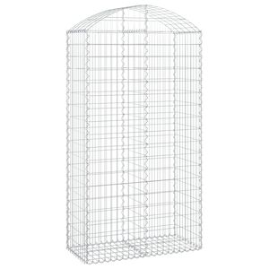 vidaXL Дъговидна габионна кошница 100x50x180/200 см поцинковано желязо