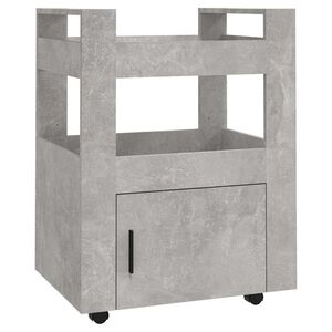 vidaXL Кухненска количка, Бетонно сиво, 60x45x80 см, инженерно дърво