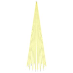vidaXL Коледна елха на флагщок, топло бяло, 1134 LED, 800 см