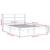 vidaXL Рамка за легло без матрак, бял, 140x200 см, бор масив