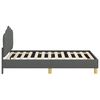 vidaXL Легло за малко с главна дъска Тъмен сив 80 x 160 cm текстил