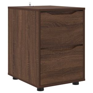 vidaXL Шкаф за съхранение Кафяв дъб 40 x 48 x 57 см Инженерно дърво