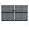 vidaXL Градинска порта, антрацит, 300x175 см, стомана