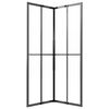 vidaXL Душ кабина, матирано ESG стъкло, 80x80x180 см, черна
