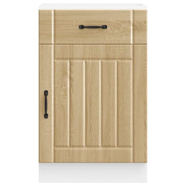 vidaXL Кухненски шкаф Lucca, дъб сонома, инженерно дърво