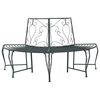 vidaXL Дървесен бенч 4-Брой места 160 х 80 х 89 см Стомана