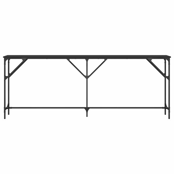 vidaXL Конзолна маса, черна, 200x29x75 см, инженерно дърво