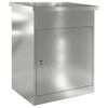 vidaXL Пощенска кутия за пратки със съхранение Черно 47,5 x 38 x 59 см