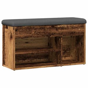 vidaXL Пейка за обувки от старо дърво 82x32x45,5cm Инженерна дървесина