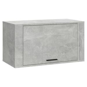 vidaXL Стенен шкаф за обувки бетонно сив 70x35x38 см инженерно дърво