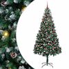 vidaXL С изкуствено коледно дърво с 300 LED светодиода Зелен 210 cm