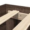 vidaXL Рамка за легло без матрак кафяв дъб 120x200 см инженерно дърво