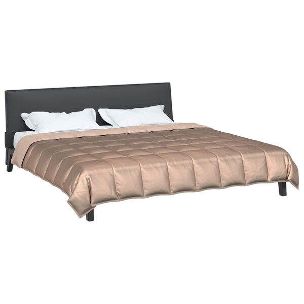 vidaXL Пълно годишно юрганче Златист 220 x 240 cm Сатен и микрофибър