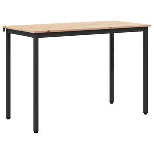 vidaXL Трапезна маса Естествен 110 x 55 x 75 cm Солидно борово дърво