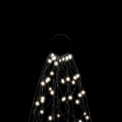 vidaXL Коледна елха на флагщок, студено бяло, 3000 LED, 800 см
