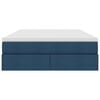 vidaXL Легло с място за съхранение и матрак Синьо 140 x 200 cm
