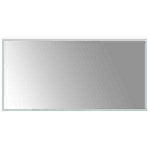 vidaXL LED огледало за баня Прозрачен 100 x 50 cm закалено стъкло