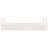 vidaXL Рамка за детско легло с чекмеджета, бяла, 90x200 см, бор масив