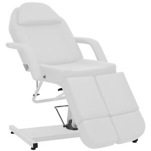 vidaXL Козметичен стол, изкуствена кожа, бял, 180x62x78 см