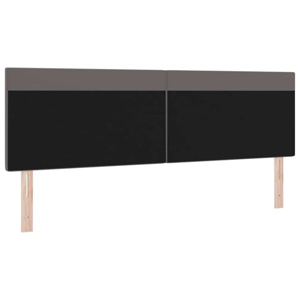 vidaXL LED глава Сив 180 cm Изкуствена