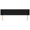 vidaXL Горна табла за легло, черна, 183x16x78/88 см, плат