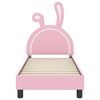 vidaXL Легло за малко с главна дъска с таблото Розово 70 x 140 cm PU