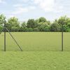 vidaXL Заварена мрежа ограда Сив 1.4 x 25 m Стомана