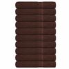 vidaXL Кърпи FROGN 10 бр. Кафяви 100x200 см 360 г/м&sup2;