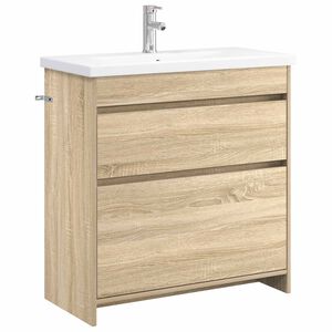 vidaXL Комплект мебели за баня Дъб сонома 81 x 40 x 84,5 см