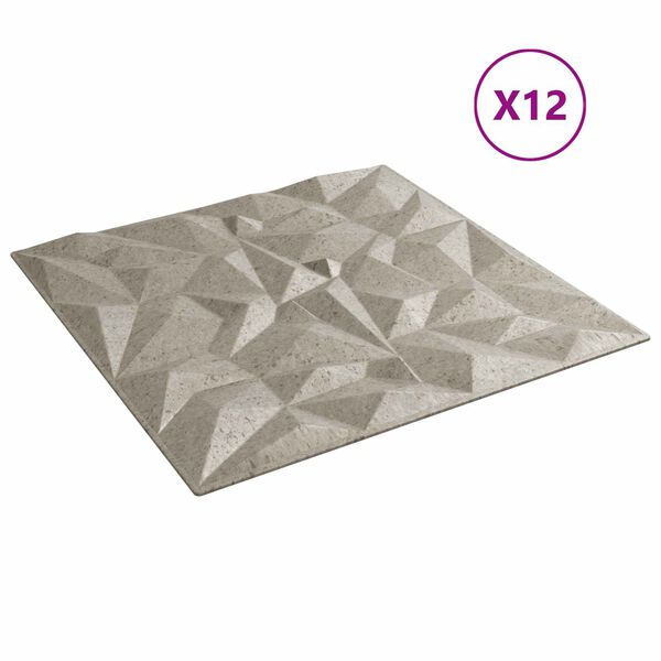 vidaXL Стенни панели 12 pcs Аметист Бетон 50 x 50 cm XPS Пяна