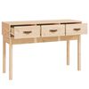 vidaXL Конзолна маса, 114x40x75 см, борово дърво масив