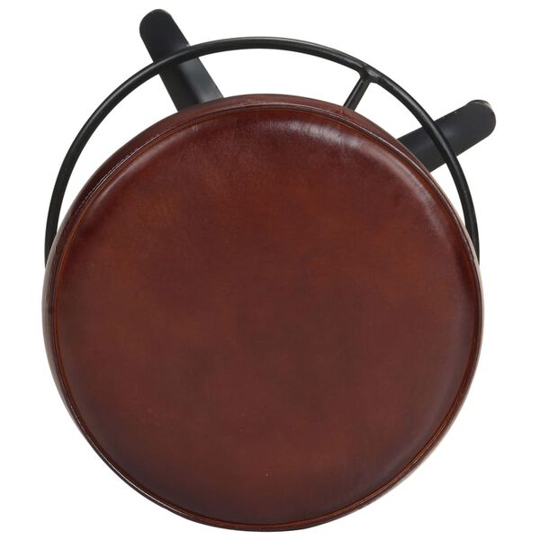 vidaXL Бар табуретки, 2 бр, 52 см, естествена кожа