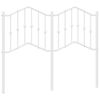 vidaXL Метална резервна табла за легло, бяла, 120 см