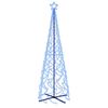 vidaXL Коледна елха конус, синя, 500 LED, 100x300 см