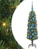 vidaXL С изкуствено коледно дърво с 150 LED светодиода Зелен 120 cm